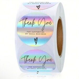 Holographic Thank You Stickers, 100 ct